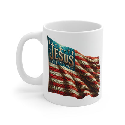 John 3:16 Flag Coffee Mug 11oz - I Love Your Faith Co.