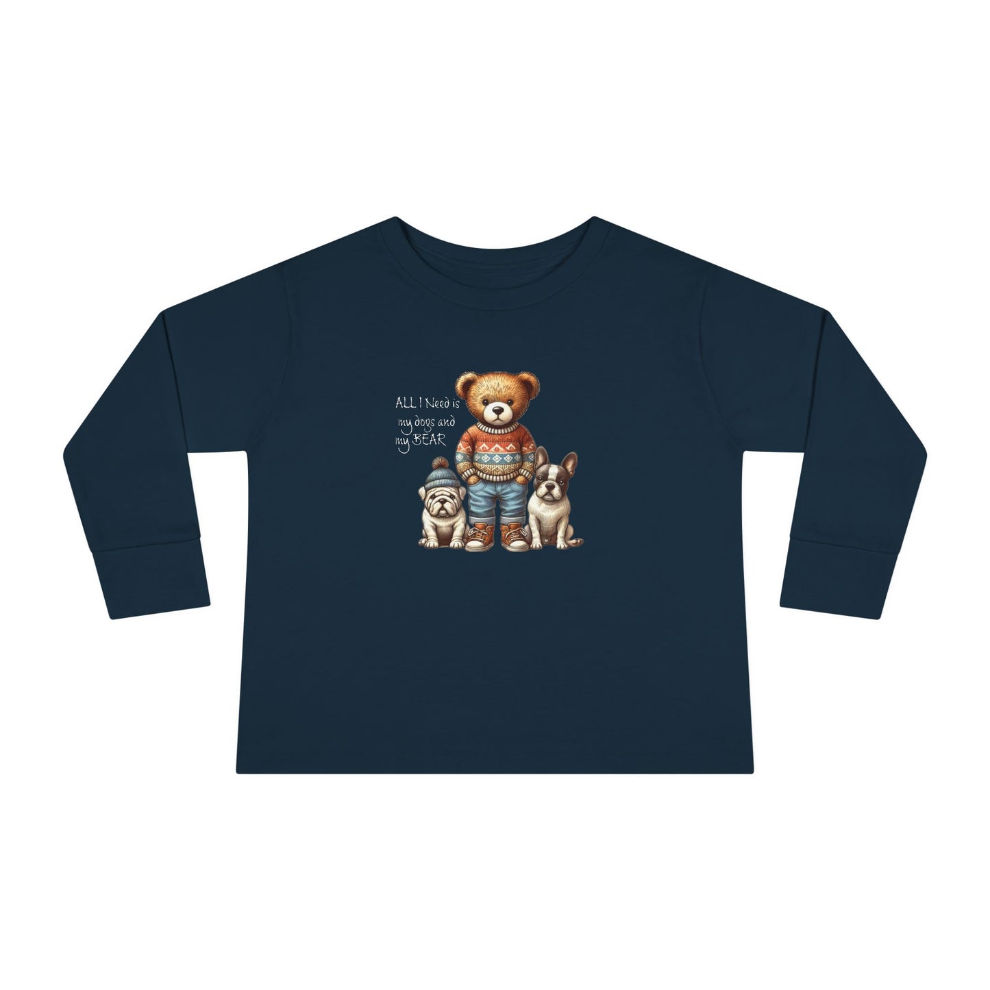 2T-6T Toddler Unisex Bear & Puppies Long Sleeve Tee