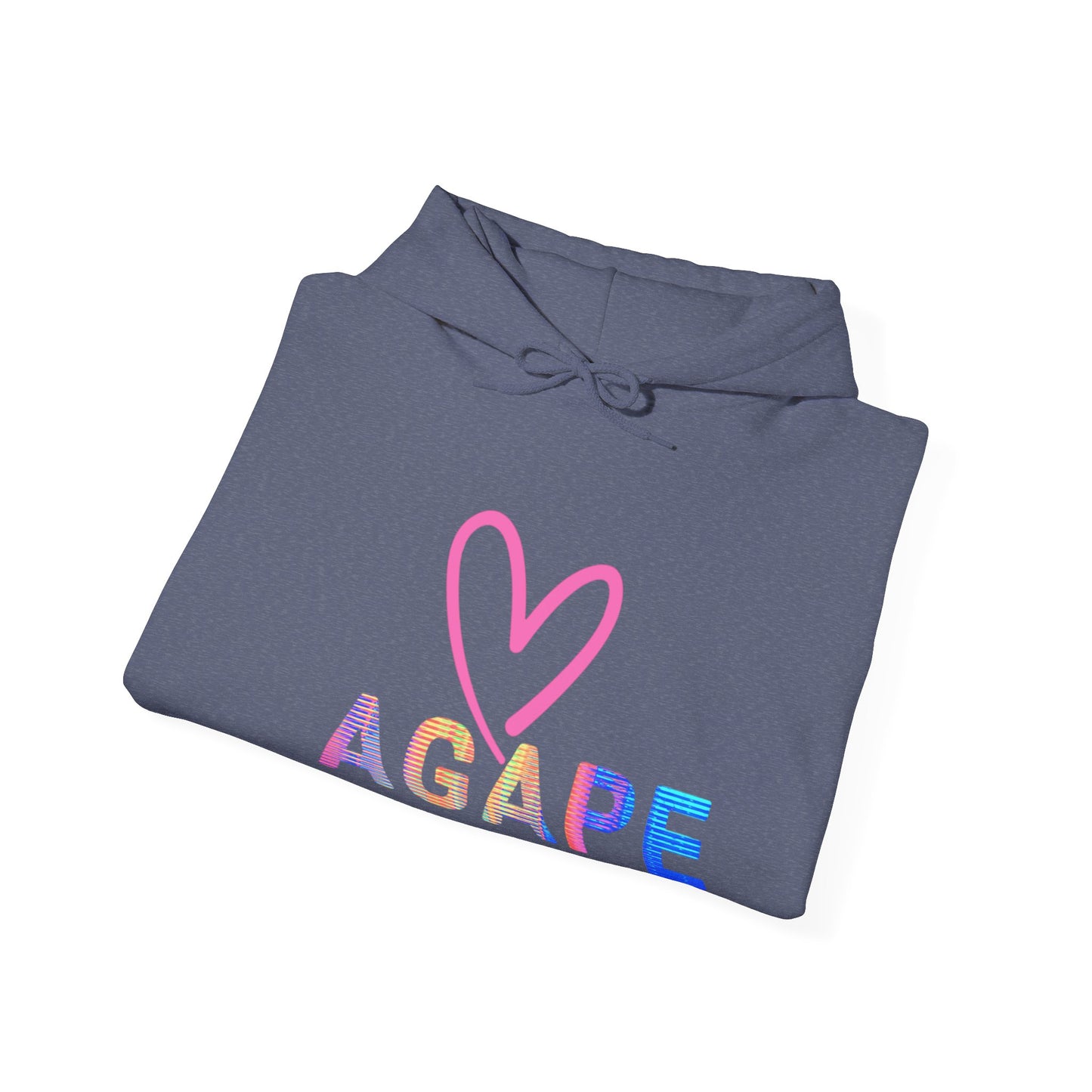 Agape Love Hoodie – Cozy Faith-Inspired Pullover with Heart Design