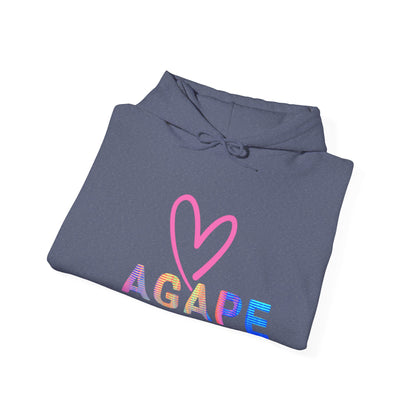 Agape Love Hoodie – Cozy Faith-Inspired Pullover with Heart Design