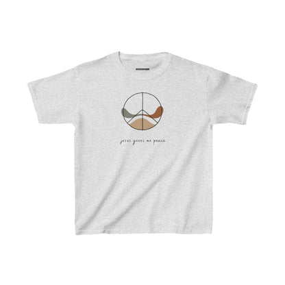 Jesus Gives Me Peace Boys Cotton Tee- White