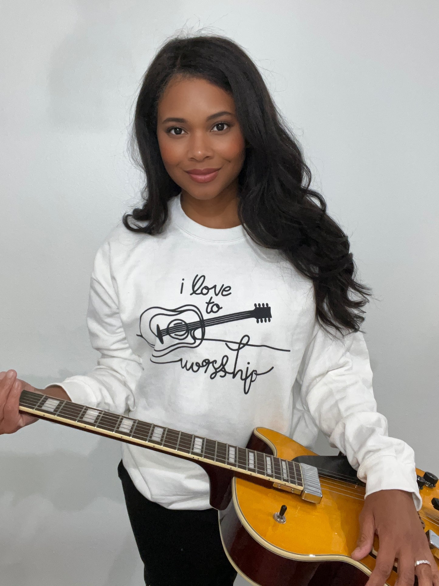 Love to Worship Women's Sweat Shirt- Ash Color