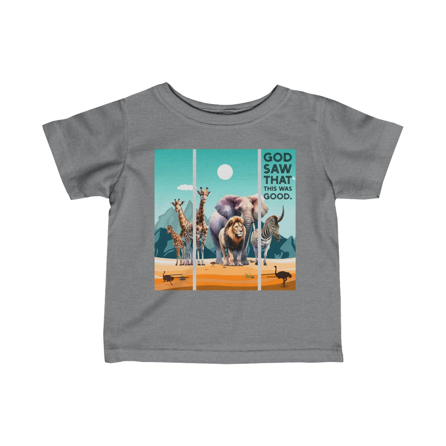 Infant-Toddler God Saw This Was Good,  Jersey Tee - I Love Your Faith Co.