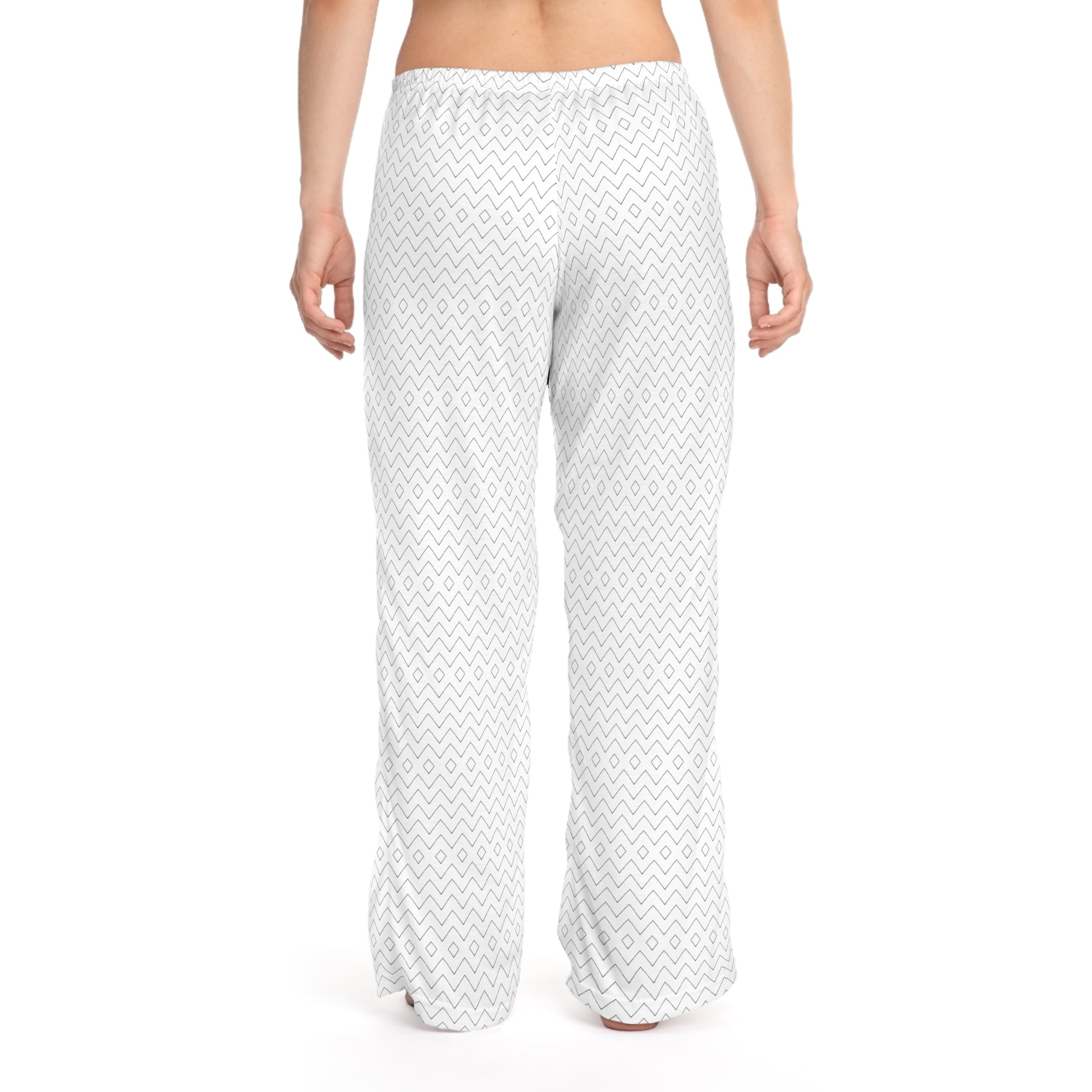 Women's Zig Zag and Diamonds Drawstring Pajama Pants - I Love Your Faith Co.