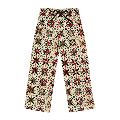 Women's Festive Star Pattern Women’s Pajama Pants – Comfortable Holiday Pajama Pants