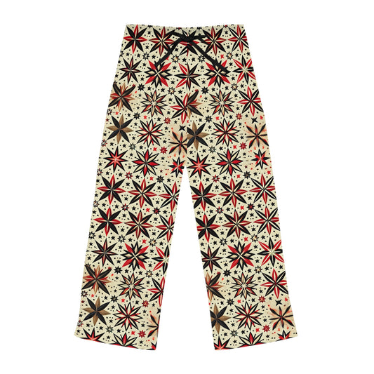 Women's Festive Star Pattern Women’s Pajama Pants – Comfortable Holiday Pajama Pants