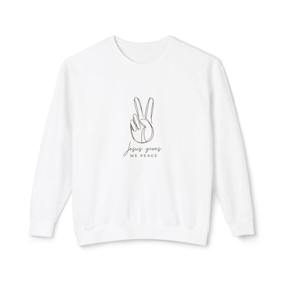 Unisex Jesus Gives Me Peace Sweatshirt – Inspirational Peace Sign