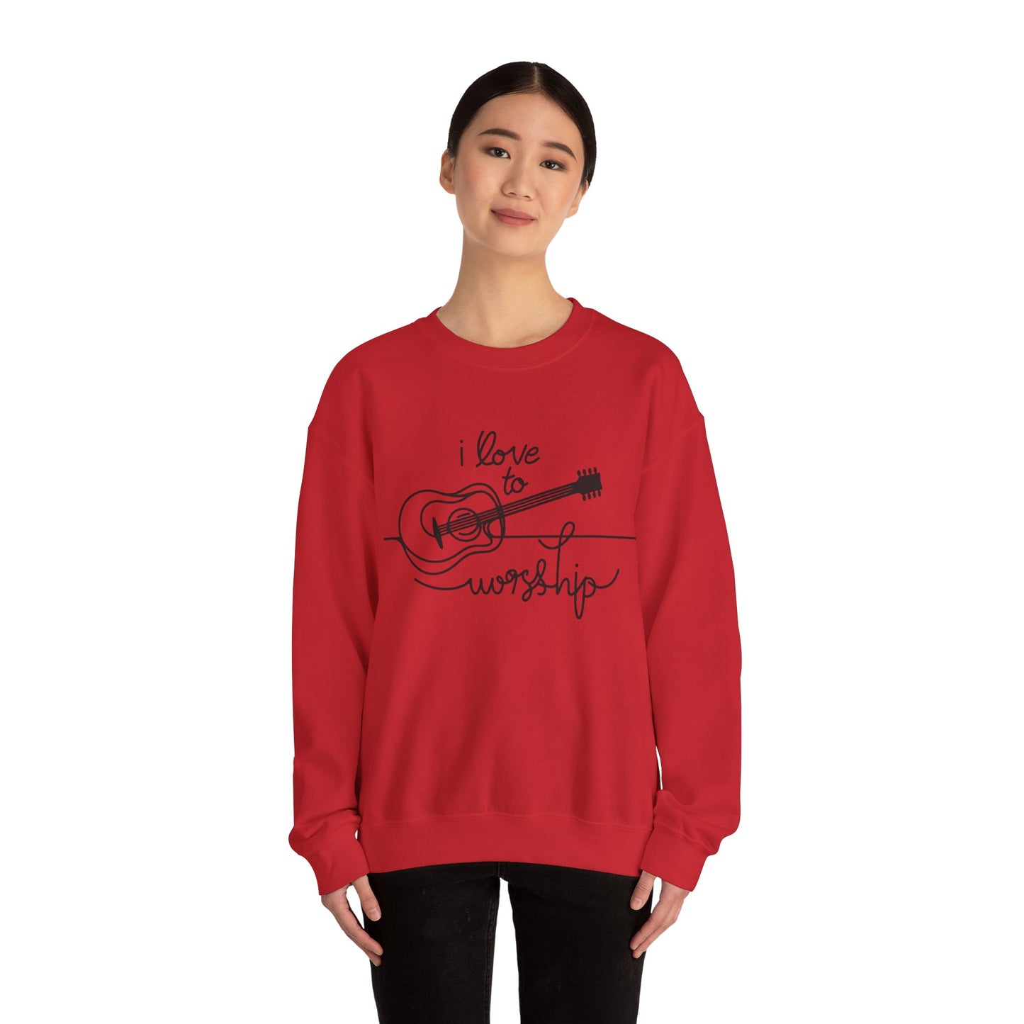 Love to Worship Women's Sweat Shirt- Ash Color