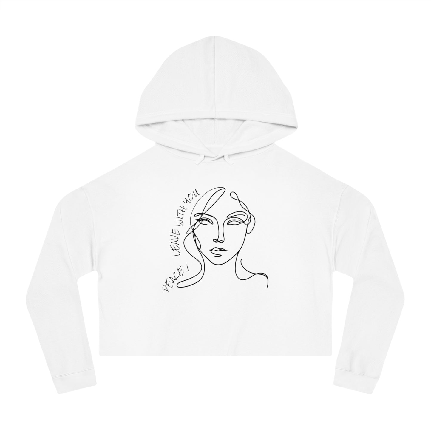 Women’s In Peace I Leave You Premium Cropped Hooded Sweatshirt