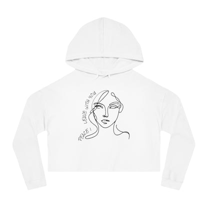 Women’s In Peace I Leave You Premium Cropped Hooded Sweatshirt