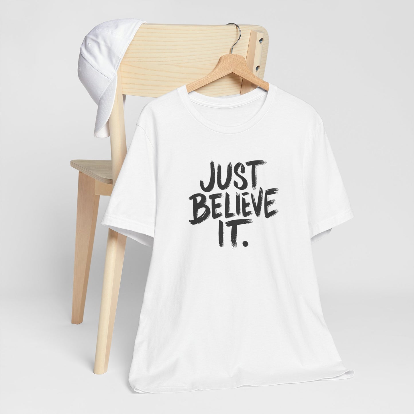 Unisex Just Believe It T-Shirt – Inspirational Faith-Based Tee Men and Women, Jersey Short Sleeve Tee