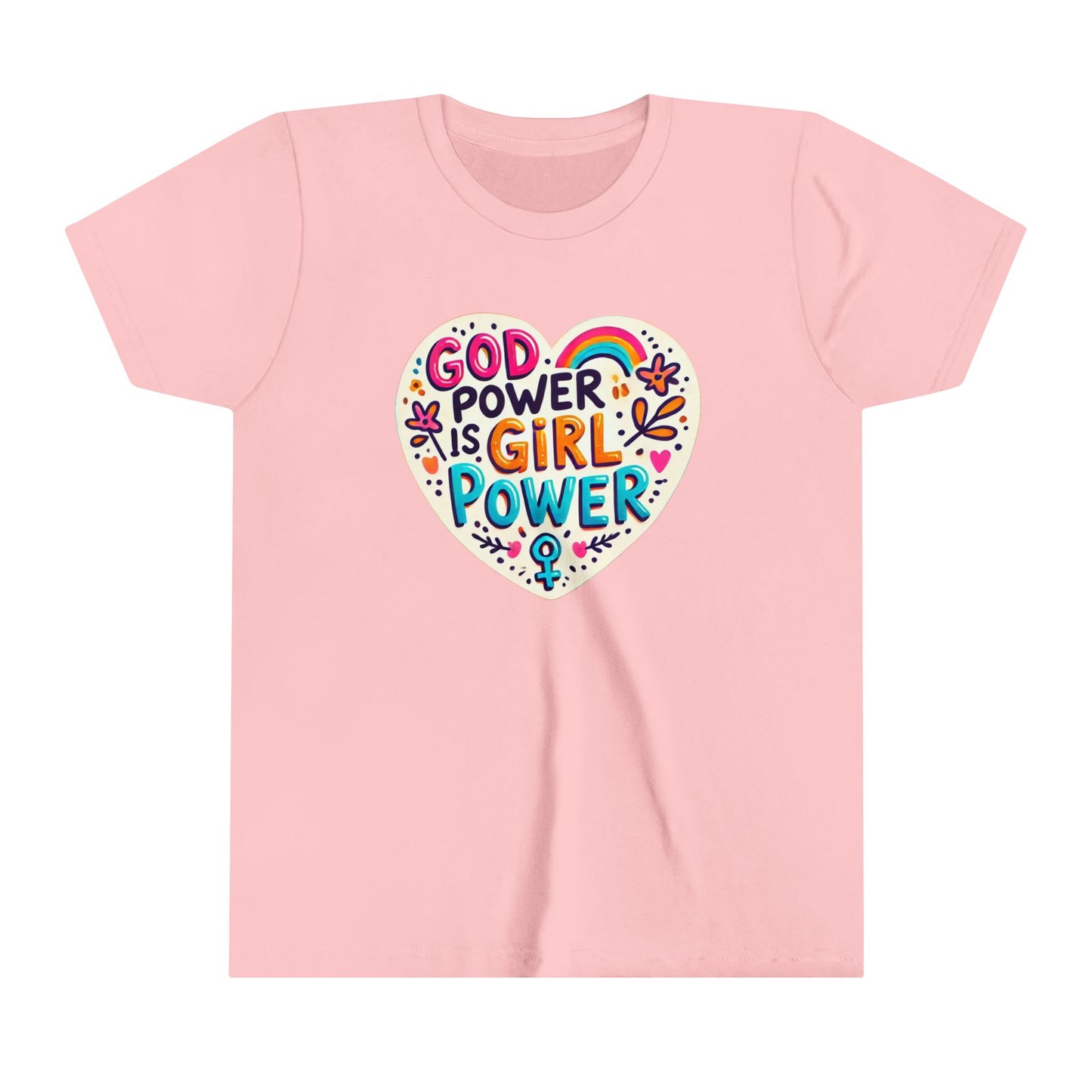 God Power is Girl Power Kids’ T-Shirt – Faith-Inspired Tee for Girls