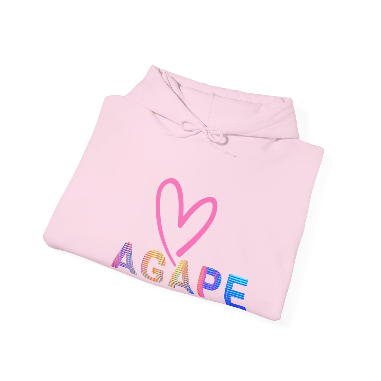 Agape Love Hoodie – Cozy Faith-Inspired Pullover with Heart Design