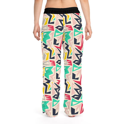 Colorful Retro Patterned Drawstring Pajama Pants - I Love Your Faith Co.