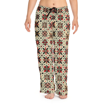 Women's Festive Star Pattern Women’s Pajama Pants – Comfortable Holiday Pajama Pants