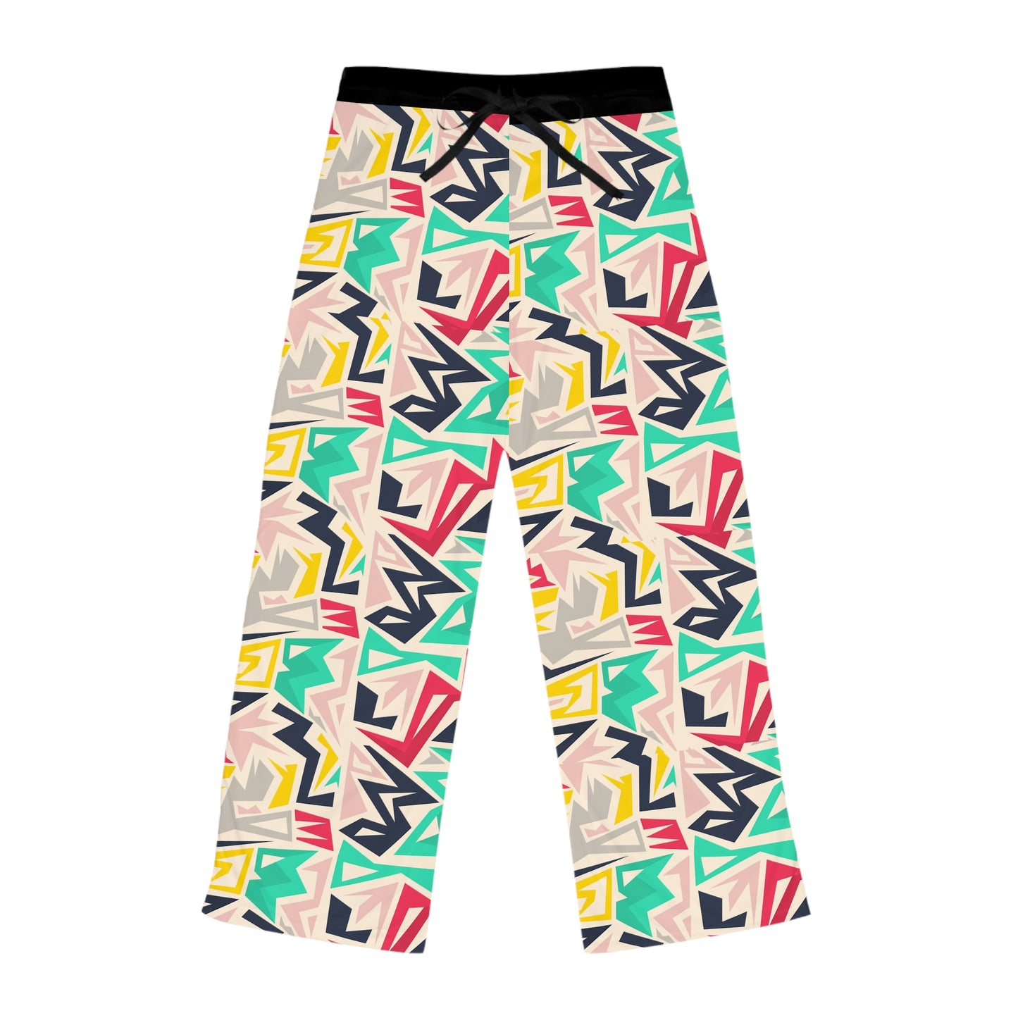 Colorful Retro Patterned Drawstring Pajama Pants - I Love Your Faith Co.