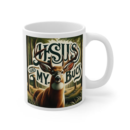 The Real Men Love Jesus and Hunting Mug 11oz - I Love Your Faith Co.