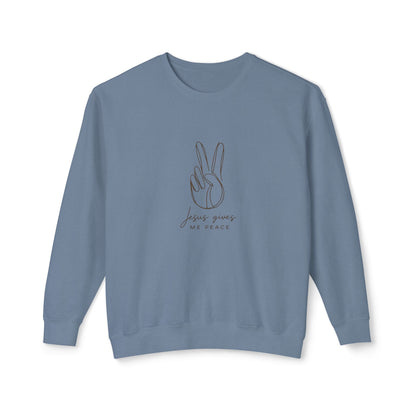 Unisex Jesus Gives Me Peace Sweatshirt – Inspirational Peace Sign