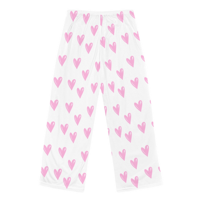 Loved by Jesus Pajama Set – Pink Heart Long Sleeve Shirt and Lounge Pants Bundle