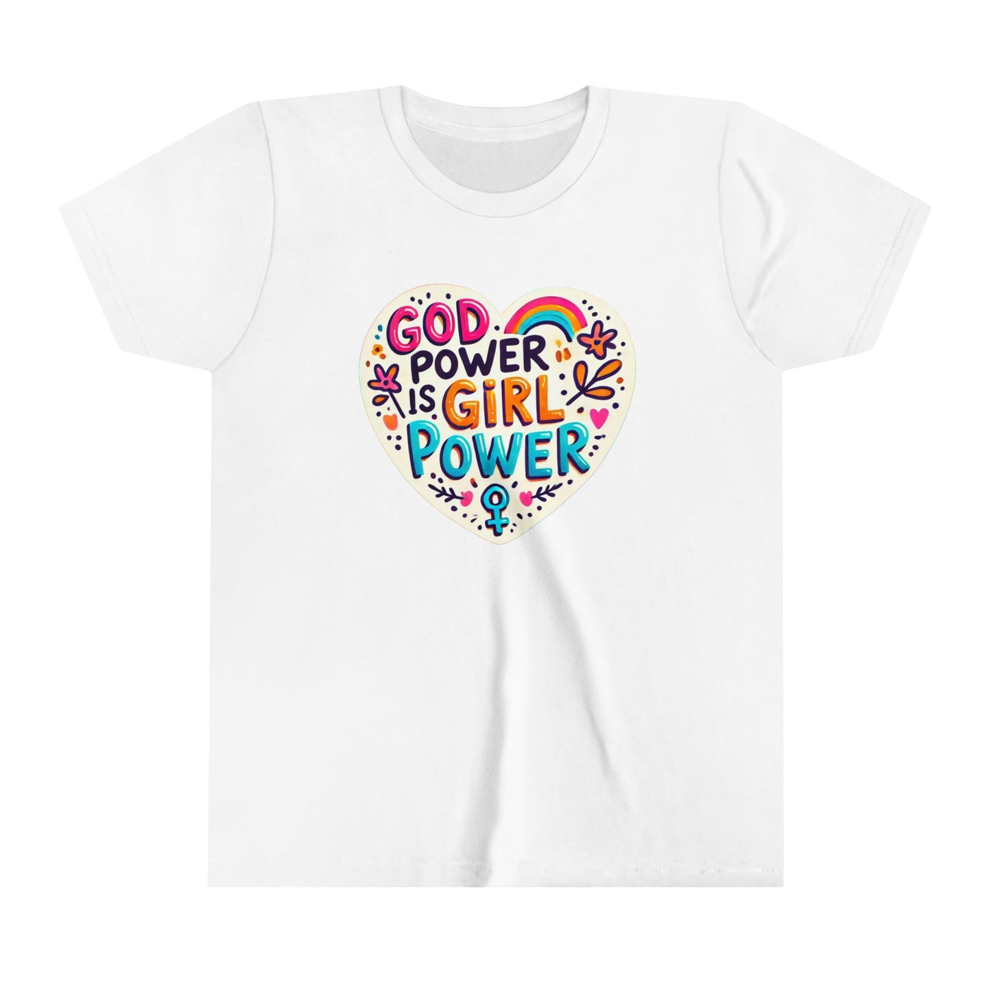 God Power is Girl Power Kids’ T-Shirt – Faith-Inspired Tee for Girls