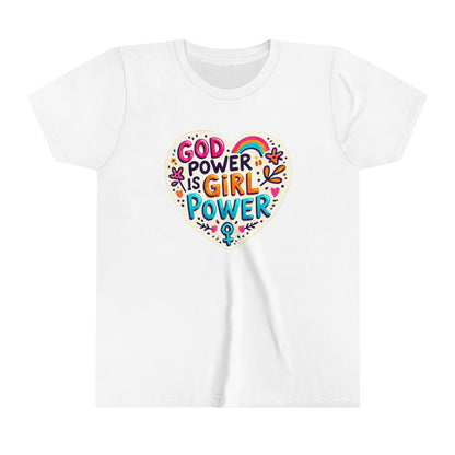 God Power is Girl Power Kids’ T-Shirt – Faith-Inspired Tee for Girls