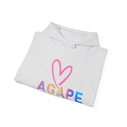 Agape Love Hoodie – Cozy Faith-Inspired Pullover with Heart Design