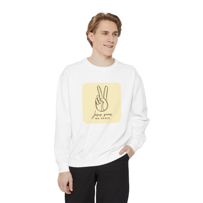 Unisex Premium Jesus Gives Me Peace Sweatshirt – Inspirational Peace Sign