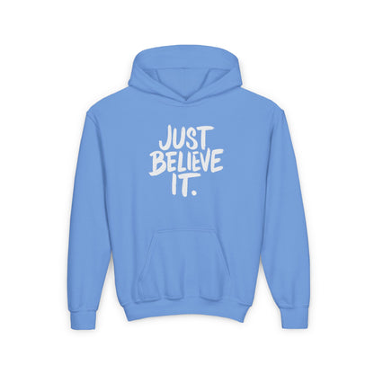 Youth Unisex Just Believe It Hoodie – Inspirational Faith-Based Hoodie