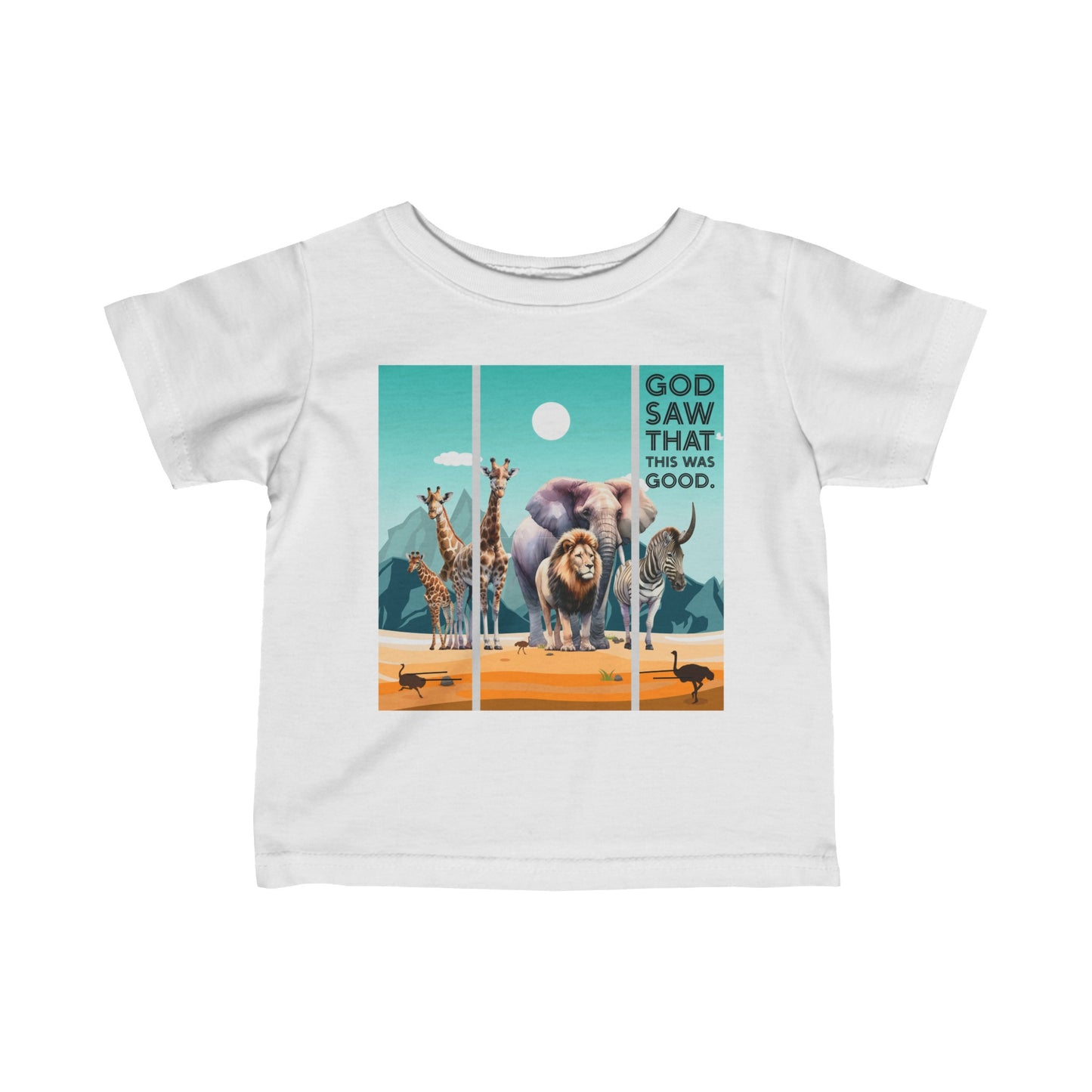 Infant-Toddler God Saw This Was Good,  Jersey Tee - I Love Your Faith Co.