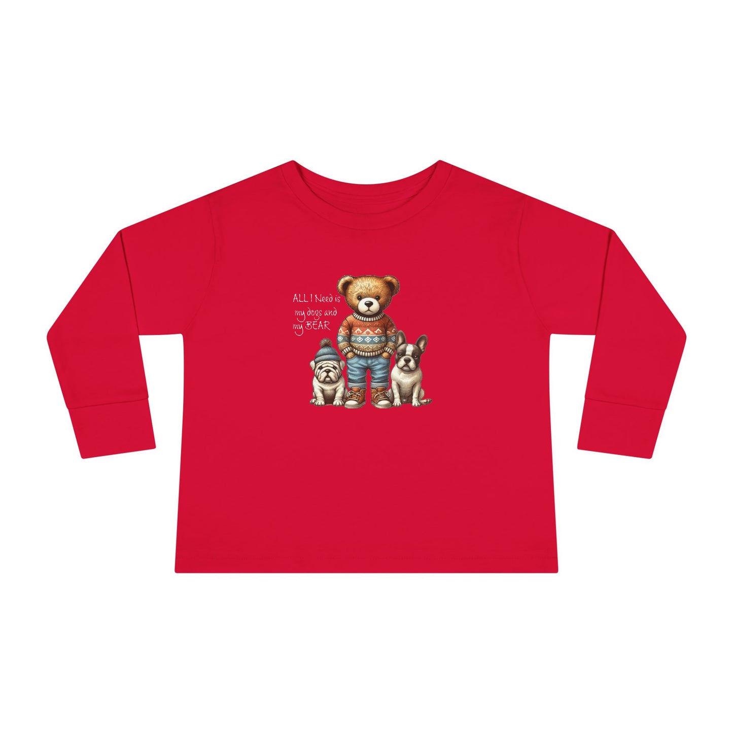 2T-6T Toddler Unisex Bear & Puppies Long Sleeve Tee