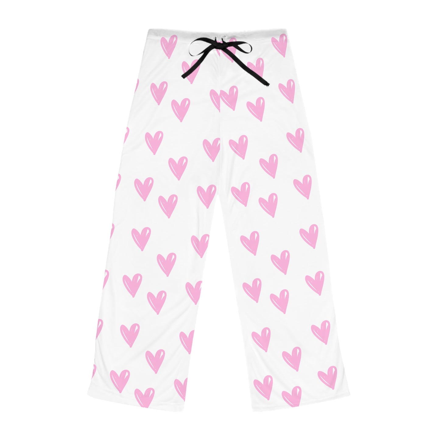 Women’s Pink Heart Drawstring Pajama Pants - I Love Your Faith Co.