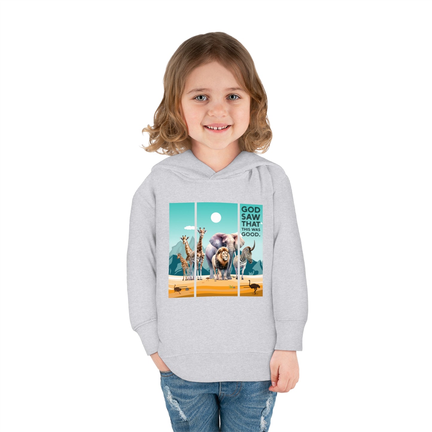 2T-6T Toddler Toddler ‘God Saw That This Was Good’ Hoodie – Animal Kingdom Pullover