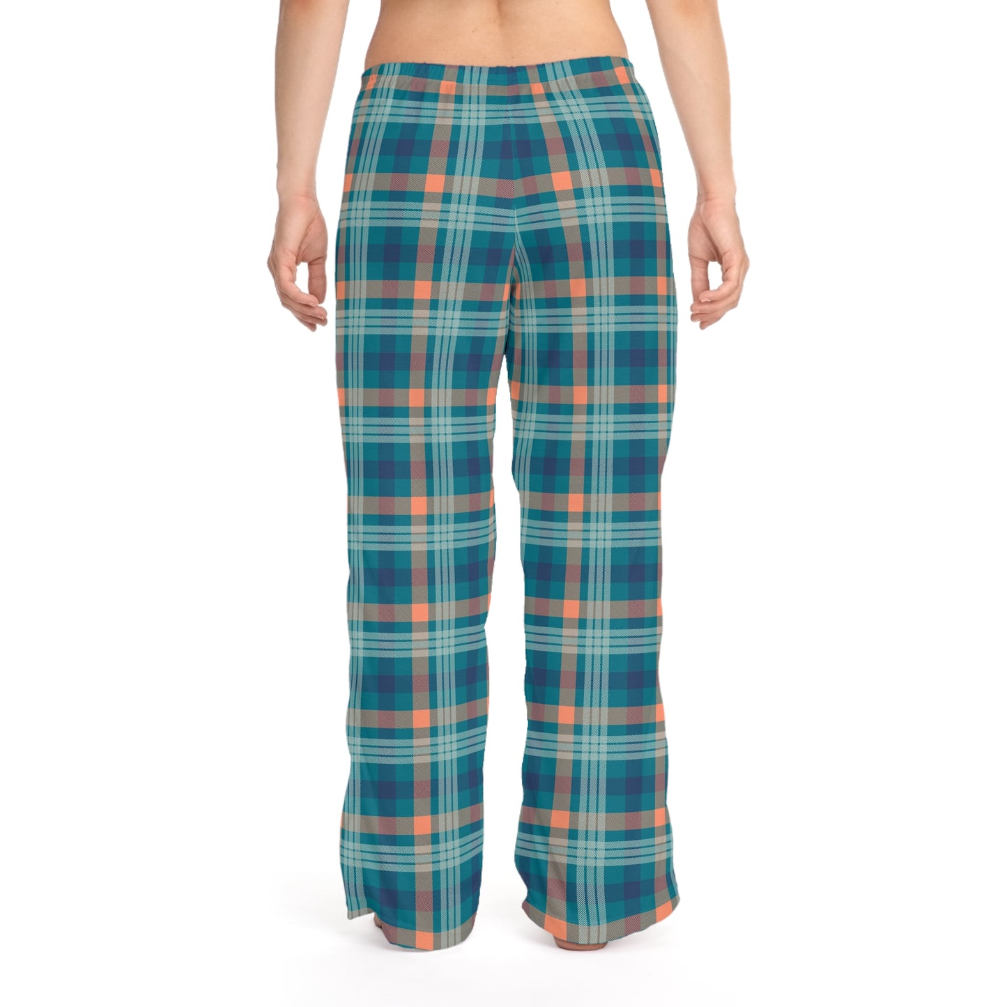 Women's Plaid Drawstring Pajama Pants, Blue Plaid - I Love Your Faith Co.