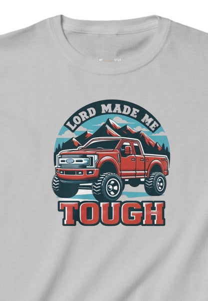 Boys  God Made Me Tough,  Jersey Tee - I Love Your Faith Co.