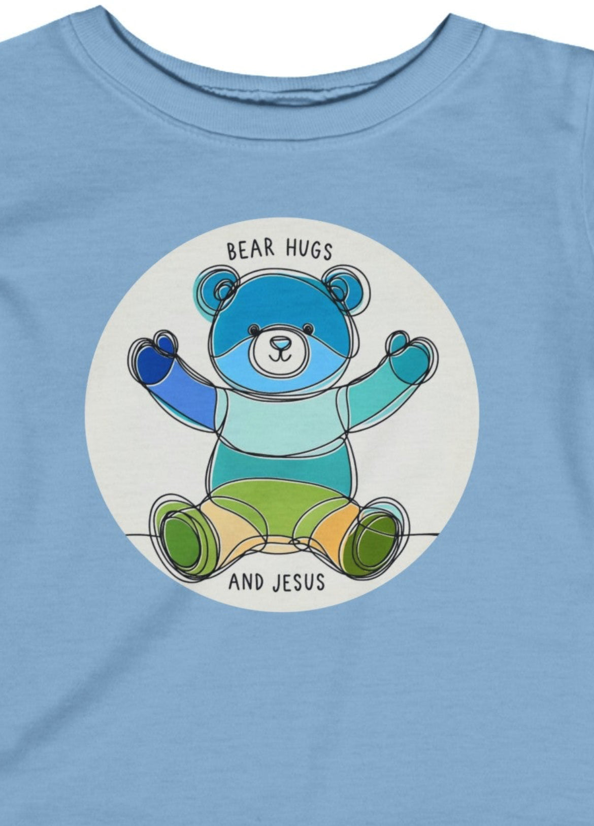 Infant-Toddler Bear Hugs and Jesus, Jersey Tee - I Love Your Faith Co.