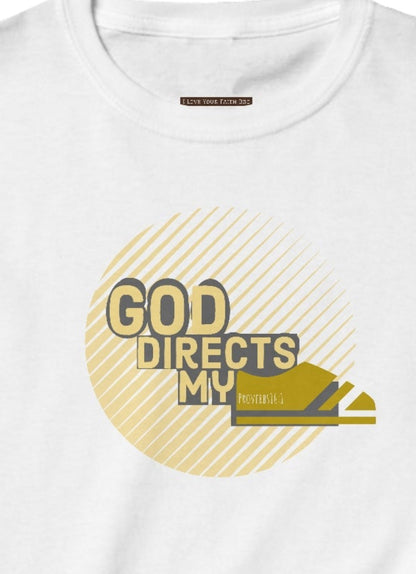 God Direct My Steps Boys Cotton Tee - I Love Your Faith Co.