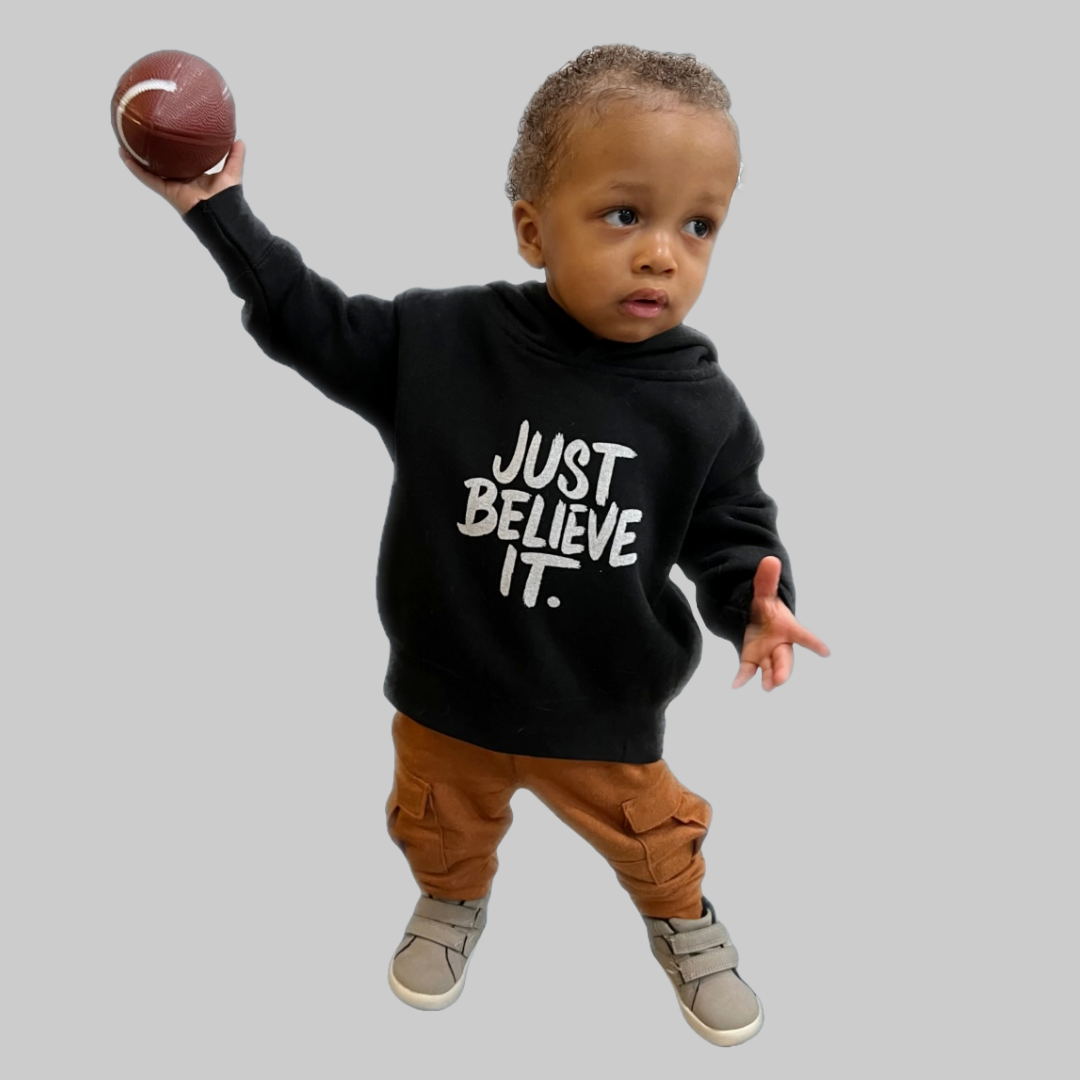 2T-6T Just Believe It Toddler Hoodie – Inspirational Fleece Pullover for Kids