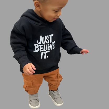 2T-6T Just Believe It Toddler Hoodie – Inspirational Fleece Pullover for Kids